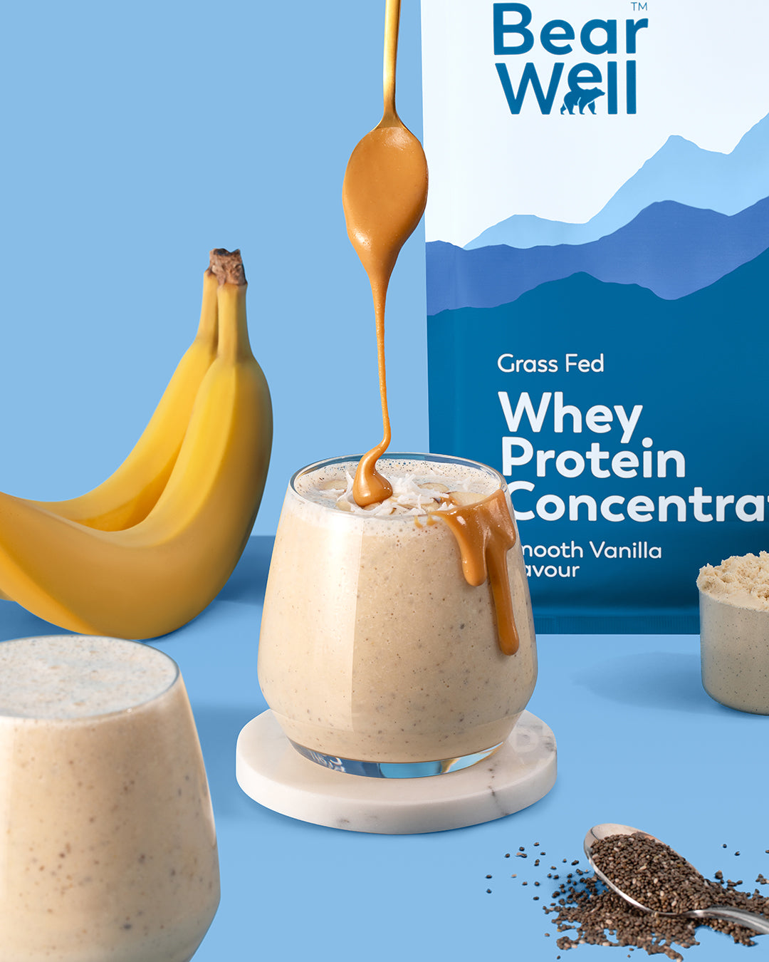 Grass-Fed single serve protein powder sachet