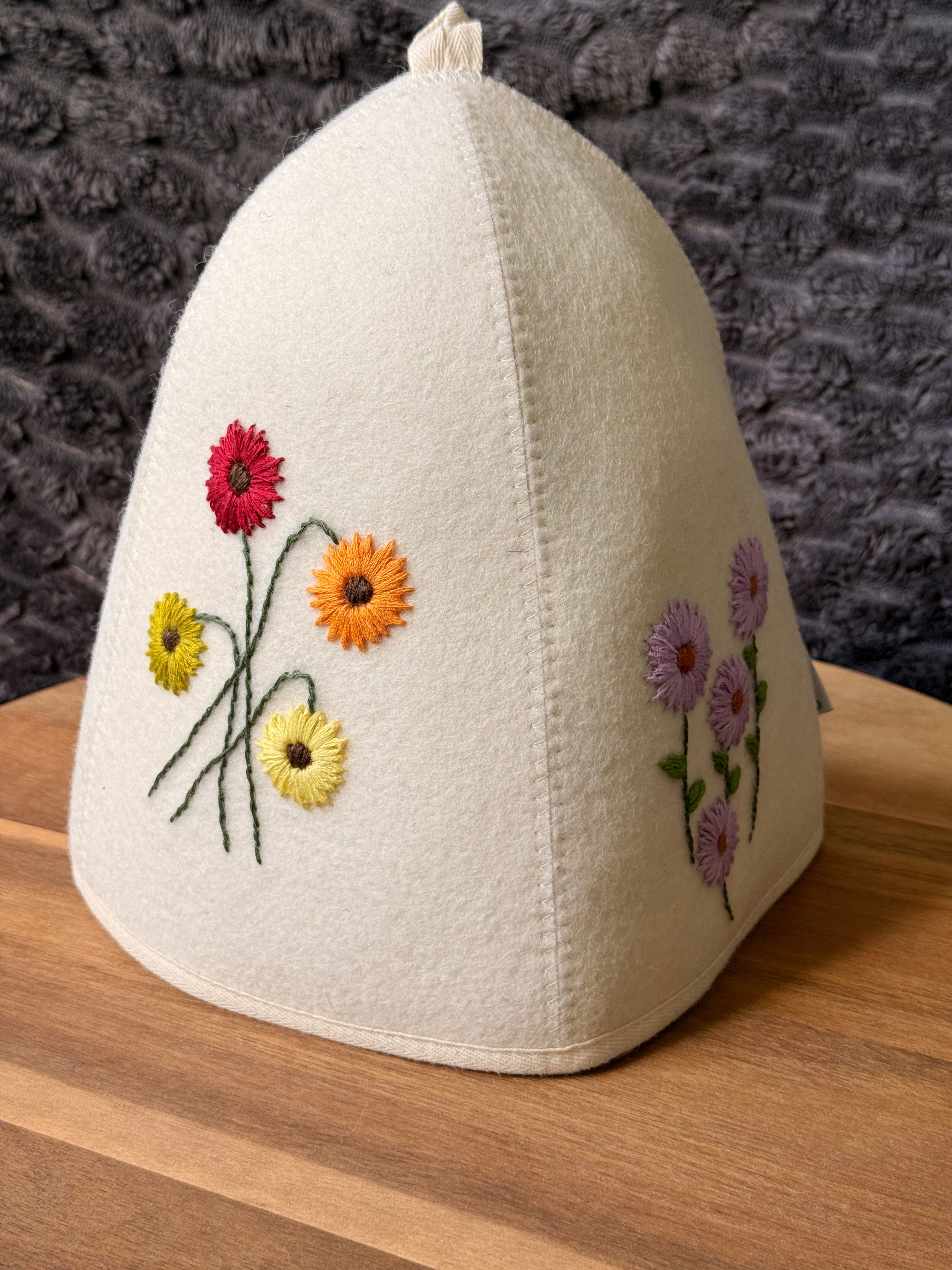 Hand-Embroidered Sauna Hat | Threads of Hope