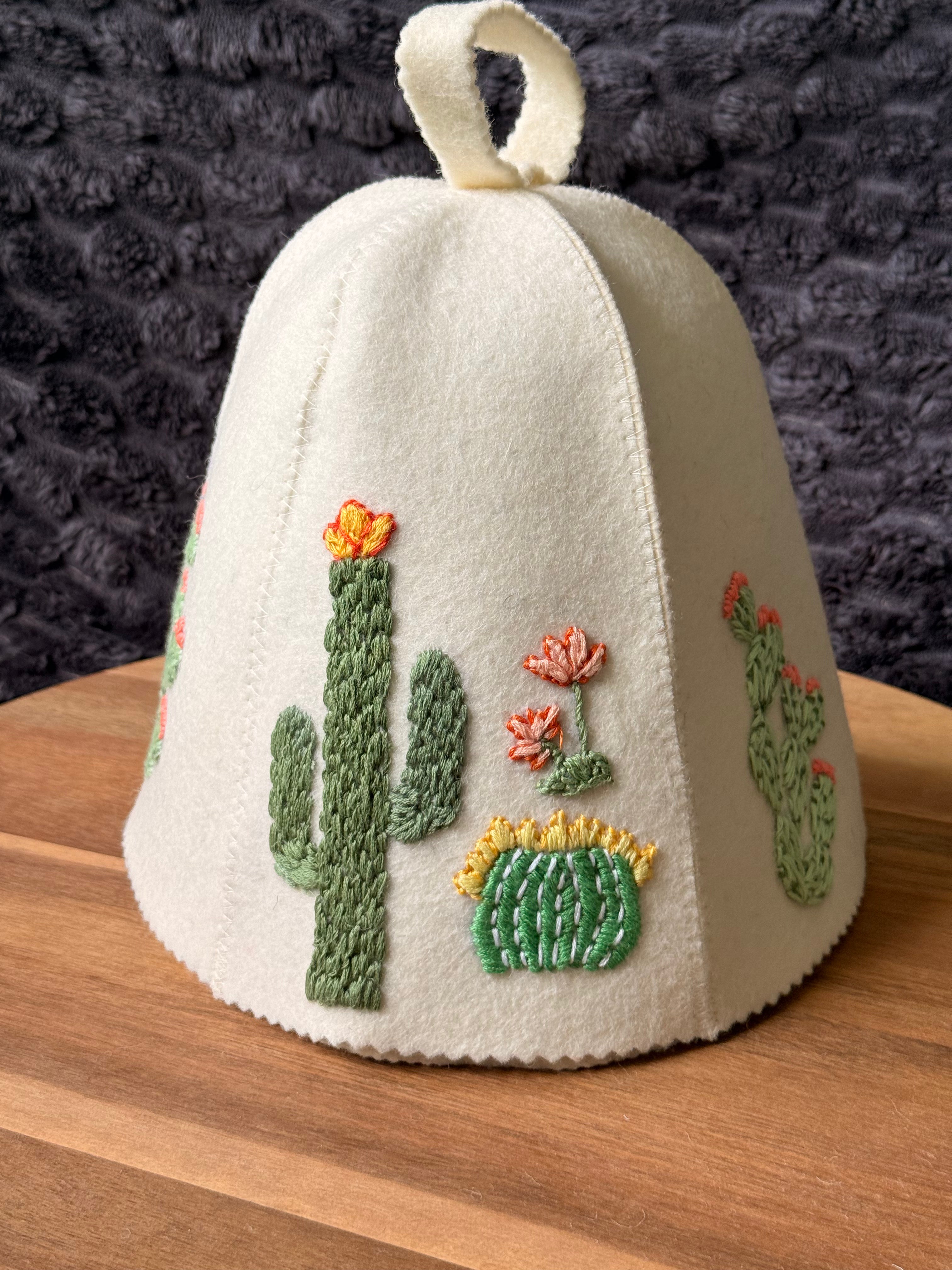 Hand-Embroidered Sauna Hat | Threads of Hope