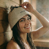 100% Cotton Grey Sauna Hat Adjustable