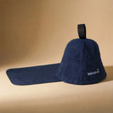 100% Cotton Sauna Set - Blue Hat & Mat Bundle