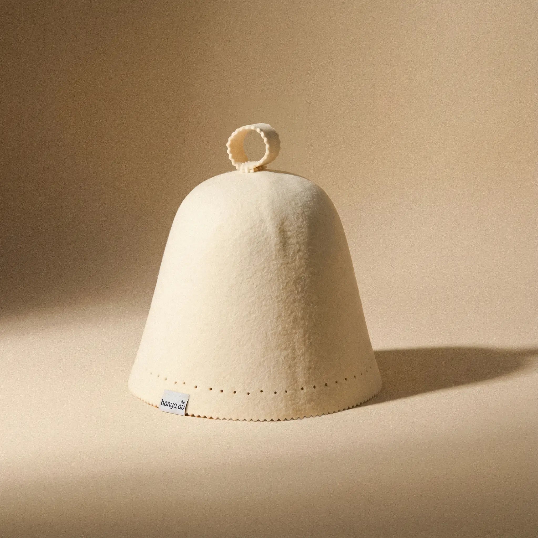 Australian Merino Wool Sauna Hat for long hair and sensitive skin
