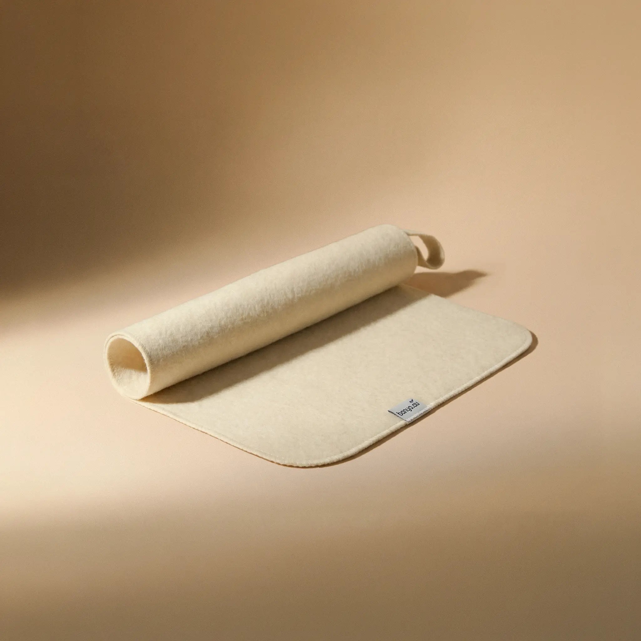 Natural wool sauna mat made from New Zealand wool felt for sauna bench comfort and hygiene