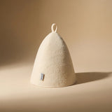 Traditional thick wool sauna hat for long hair made from natural New Zealand wool felt